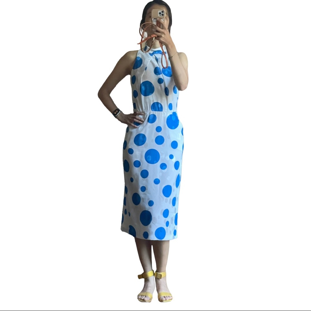 Silk vintage dress polka dots